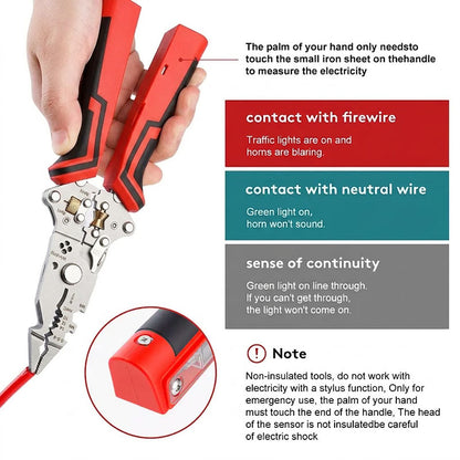 ⚡ Look Inside the Wire Before You Cut: The 2026 Intelligent Heavy-Duty Stripping Pliers with Built-In 12-250V Voltage Radar & Live Alarms! 🛠️🛡️