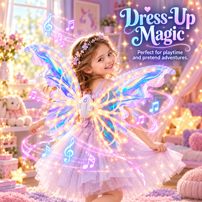 Kids’ Light-Up Moving Butterfly Wings with Music