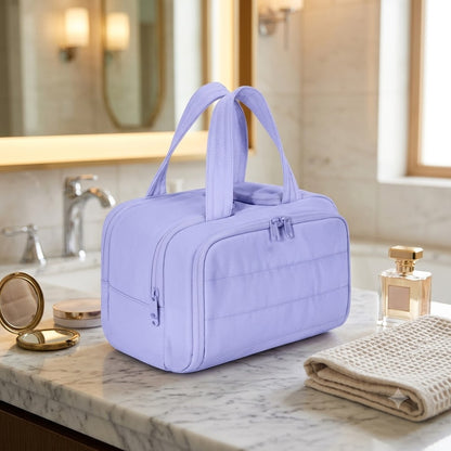 Large Capacity Wide-Open Travel Cosmetic Bag