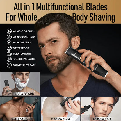 ⚡ Your Balls Will Thank You: The  2-in-1 Electric Groin Trimmer Pack with 1 Extra Replacement Blade Included! 🛡️🍒
