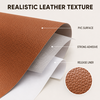 Self-Adhesive Leather Repair Patch – Peel & Stick Furniture & Car Seat Repair
