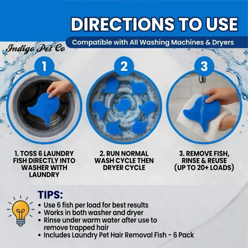 ⚡ The Ultimate Laundry Cheat Code: The 6-Pack Magic Pet Hair Removal Fish That Snatches Every Fur & Cleans Your Clothes Automatically! 🧺🐱