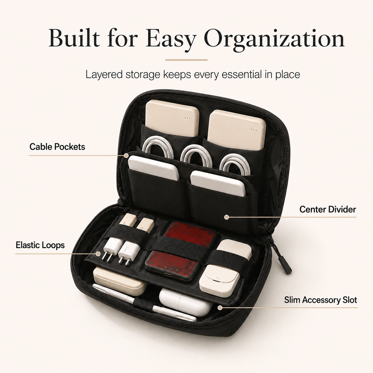 Digital Tech Organizer Bag ✨ Keep All Your Tech Essentials Neat & Ready