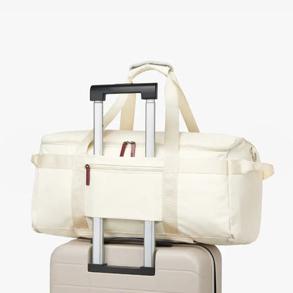 🧳 The Ultimate Travel Companion | Large Capacity Travel Duffel Bag with Integrated Trolley Sleeve, Waterproof Over-Night Weekender Luggage Bag ✨