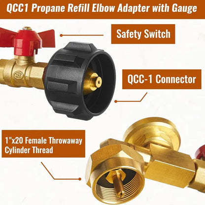 ⚡ Stop Burning Cash on 1lb Propane Bottles: The Heavy-Duty Refill Adapter with Built-In Safety Gauge & Shut-Off Valve! 🏕️🔧