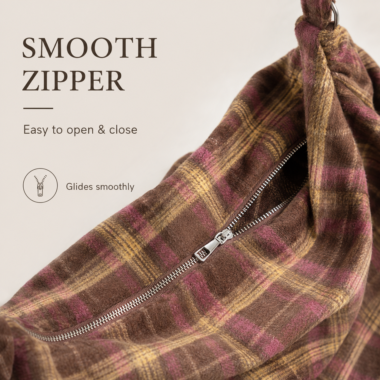 Chic Plaid Shoulder Bag for Everyday & Travel
