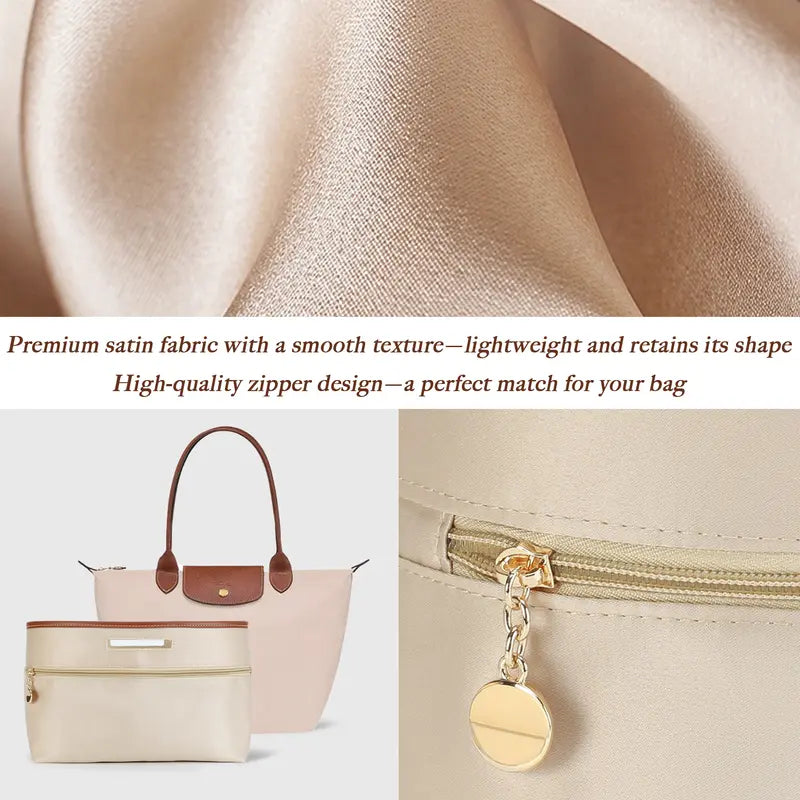 👜 Perfectly Organized Totes! | Satin Tote Bag Organizer Insert with Handles ✨