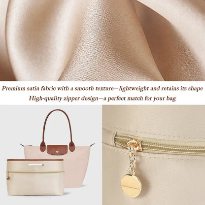 👜 Perfectly Organized Totes! | Satin Tote Bag Organizer Insert with Handles ✨