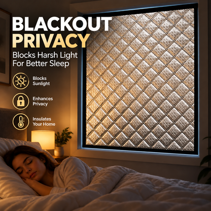 Insulated Blackout Window Cover – Roll-Up Privacy Shade
