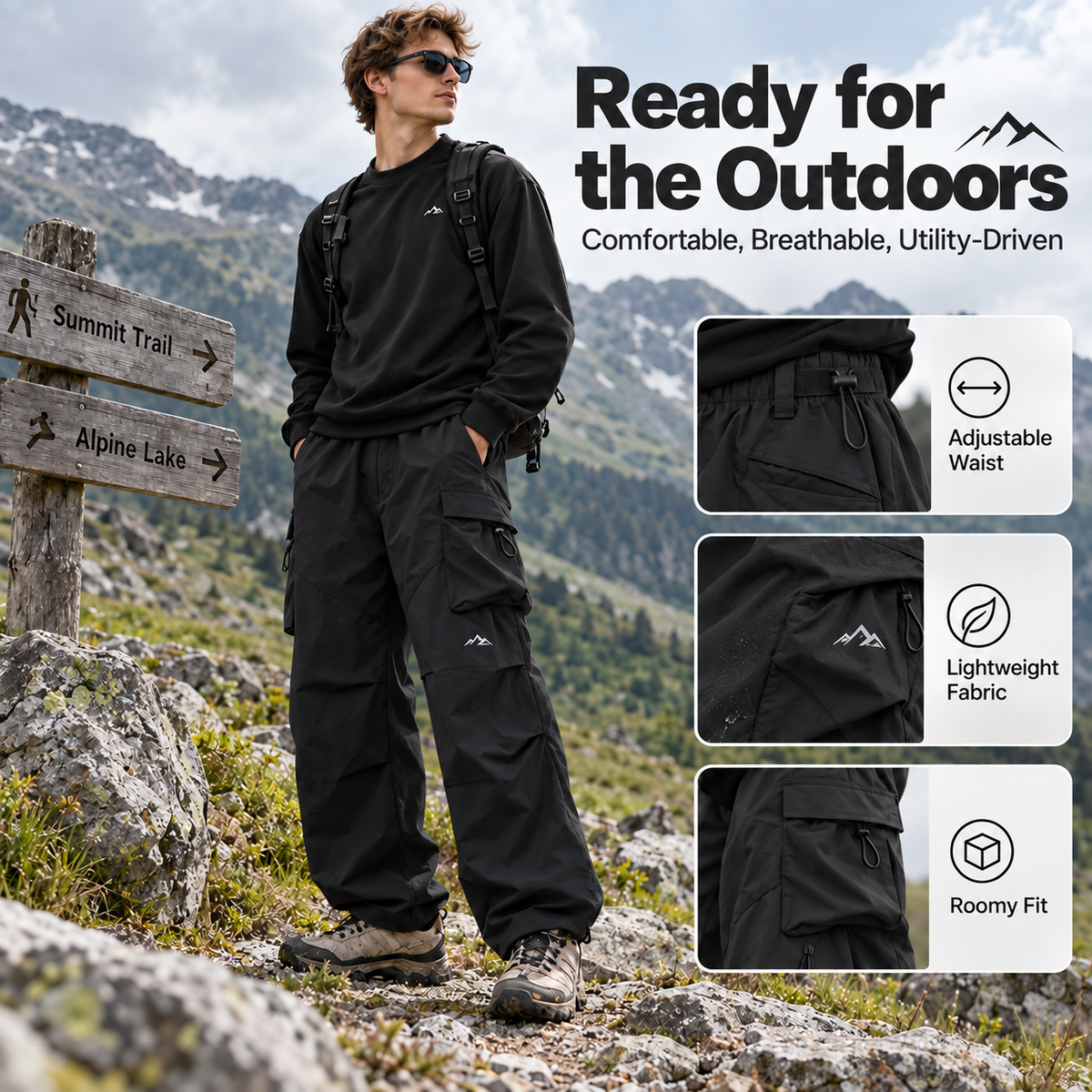 Unisex Water-Resistant Quick-Dry Hiking Pants