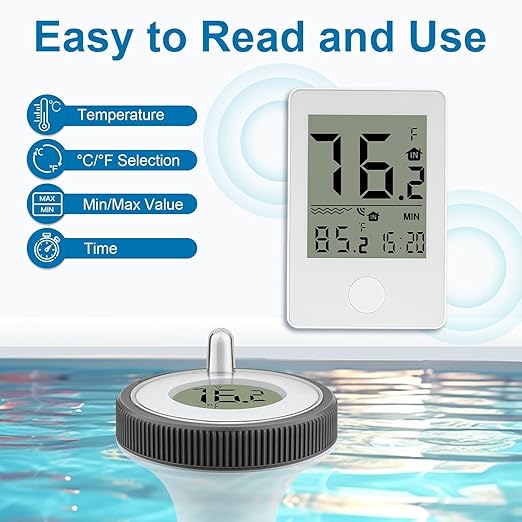 🌊📱Crystal Clear Temp at a Glance: The Wireless Pool Thermometer Every Pool Owner Needs!