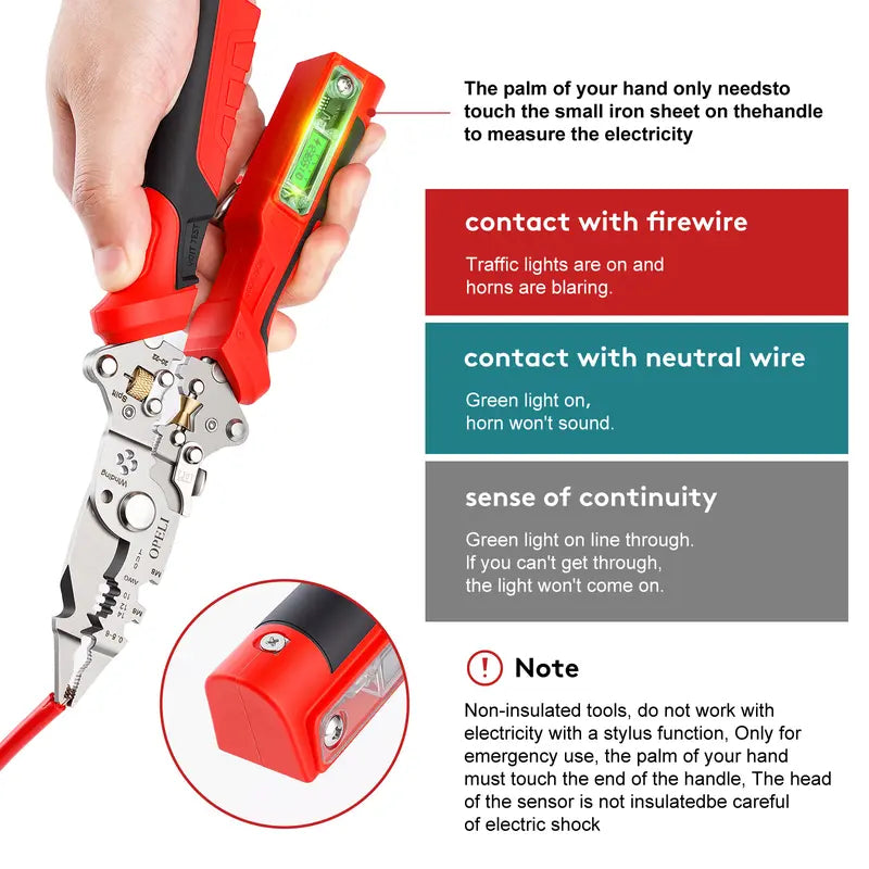 ⚡ Look Inside the Wire Before You Cut: The 2026 Intelligent Heavy-Duty Stripping Pliers with Built-In 12-250V Voltage Radar & Live Alarms! 🛠️🛡️