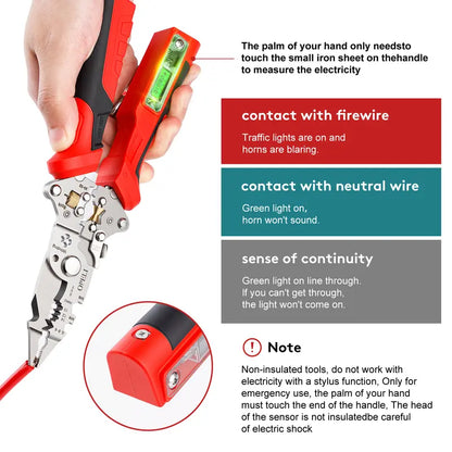 ⚡ Look Inside the Wire Before You Cut: The 2026 Intelligent Heavy-Duty Stripping Pliers with Built-In 12-250V Voltage Radar & Live Alarms! 🛠️🛡️