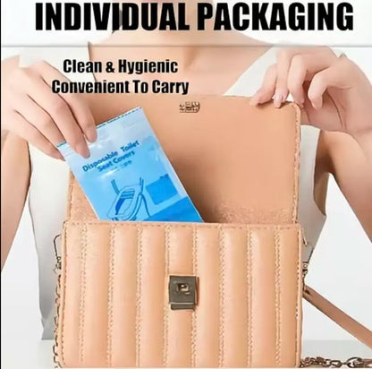 🚽 Ultimate Public Restroom Shield | Disposable Toilet Seat Covers (10/20/30 Pack, 16x24in), Extra Large Waterproof & Non-Slip Individually Wrapped Essentials ✨
