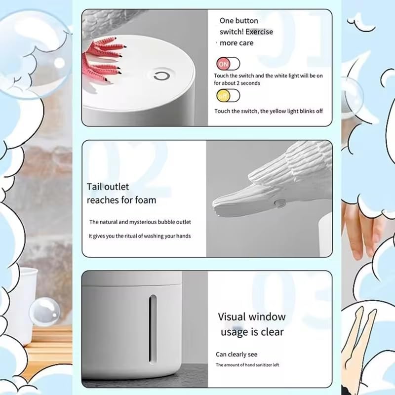 🐦 Hilarious & Sanitary | Pigeon Automatic Induction Foam Soap Dispenser Touchless "Pigeon Pooping" Fidget Hand Washer 🧼