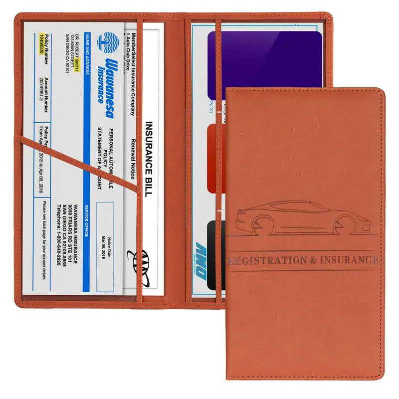 🚗 Drive Organized | Premium Magnetic Car Registration & Insurance Card Document Holder Wallet 📂