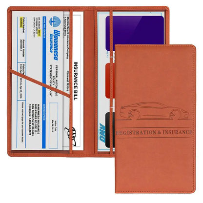 🚗 Drive Organized | Premium Magnetic Car Registration & Insurance Card Document Holder Wallet 📂