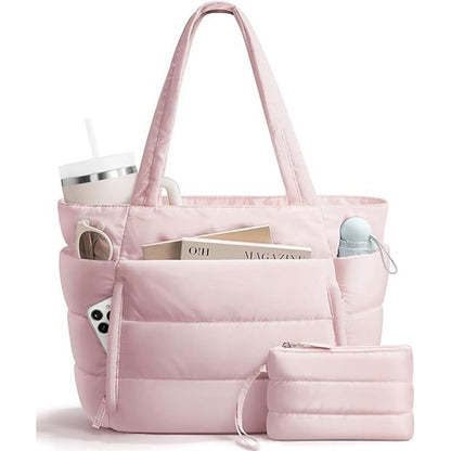 🌸 Floral Puffy Tote Bag for Women