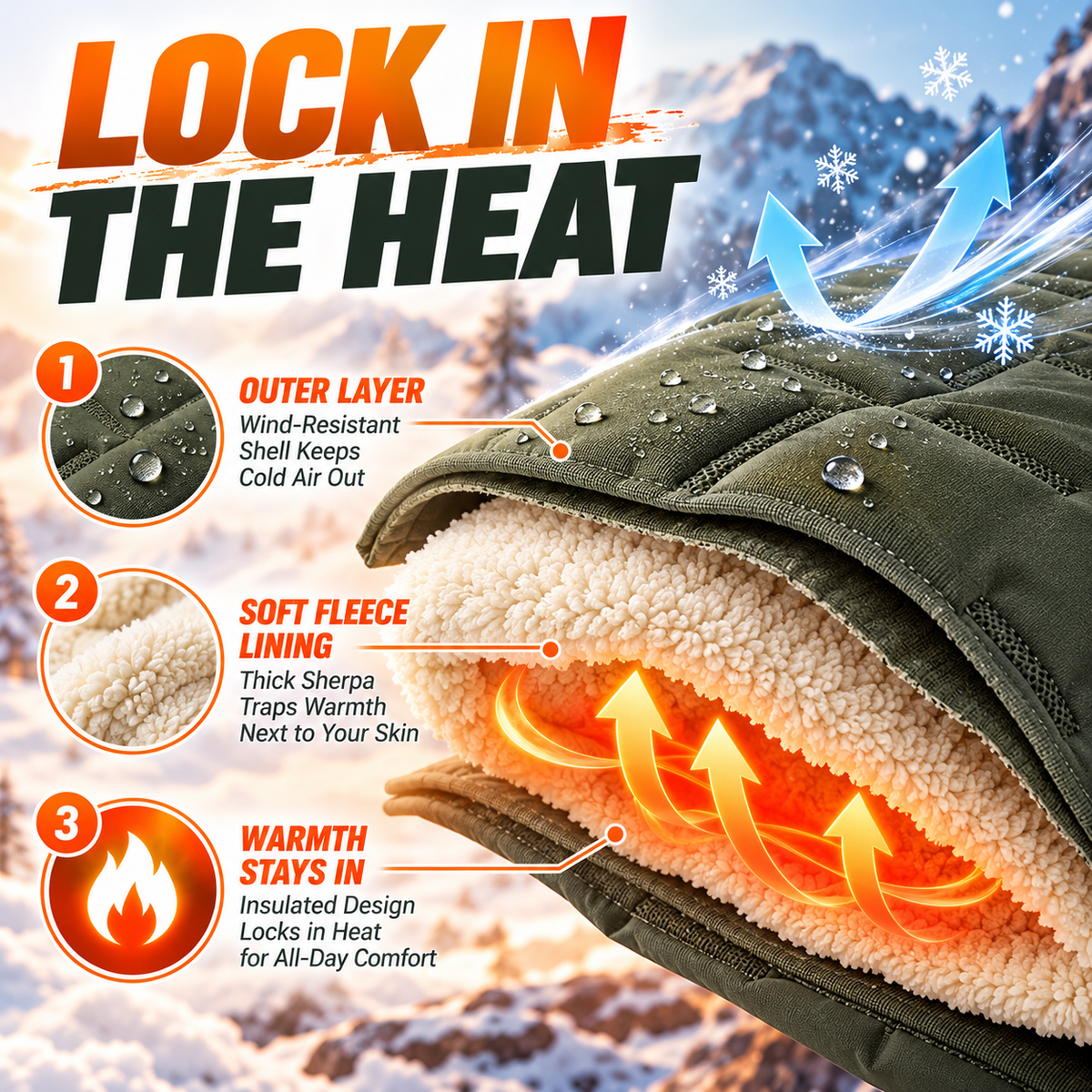 Wind-resistant women's winter pants with insulated fleece lining