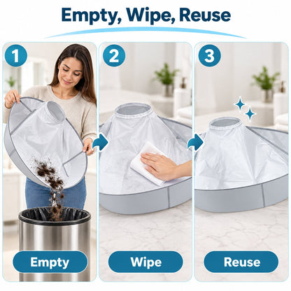 💈Portable Hair Cutting Cape with Wide Hair Catcher