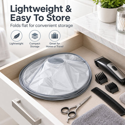 💈Portable Hair Cutting Cape with Wide Hair Catcher
