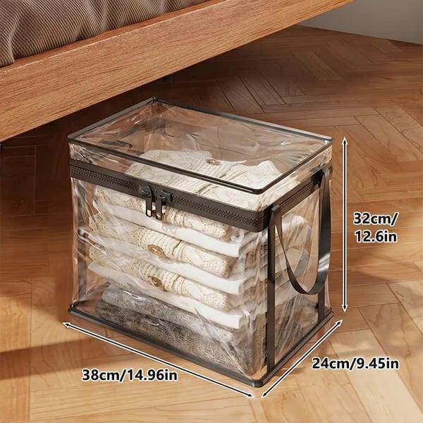 📦Large Heavy-Duty Soft Thick Plastic Clear Storage Bag for Clothes, Moving & Storage