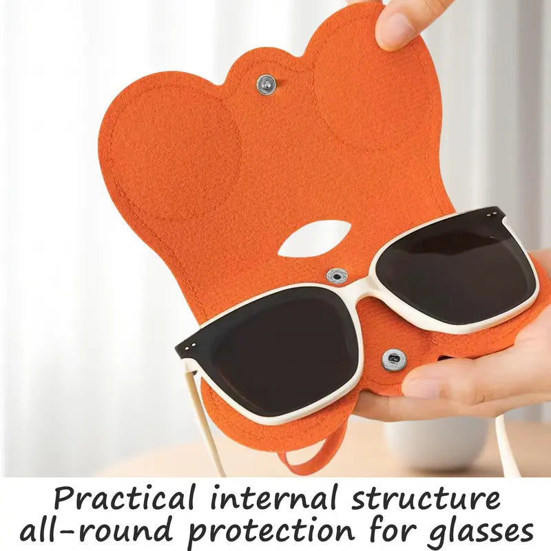 🕶️ Protect Your Eyewear Anywhere | Modern Leather Glasses Case, Lightweight Soft Zippered Pouch with Belt Loop Clip for Travel & Camping ✨