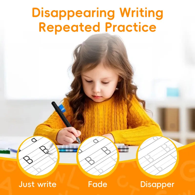 🏫 No More Messy Writing! The Magic 3D Grooved Workbook Set That Auto-Fades for Infinite Reuse & Perfect Handwriting! 📝✨