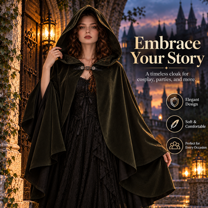 Medieval Gothic Hooded Cloak – Long Cosplay Cape