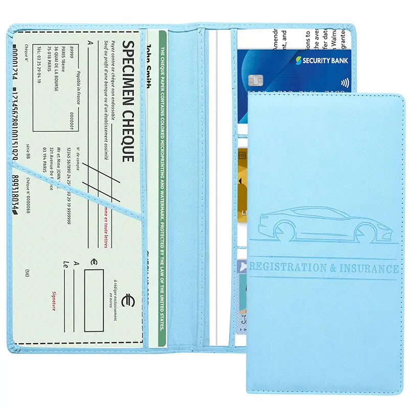 🚗 Drive Organized | Premium Magnetic Car Registration & Insurance Card Document Holder Wallet 📂