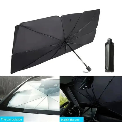 🔥 Reclaim Your Cool Drive: The 1-Second Pop-Up Titanium Car Windshield Umbrella That Defeats 99% UV Heat & Saves Your Leather! 🚗☀️