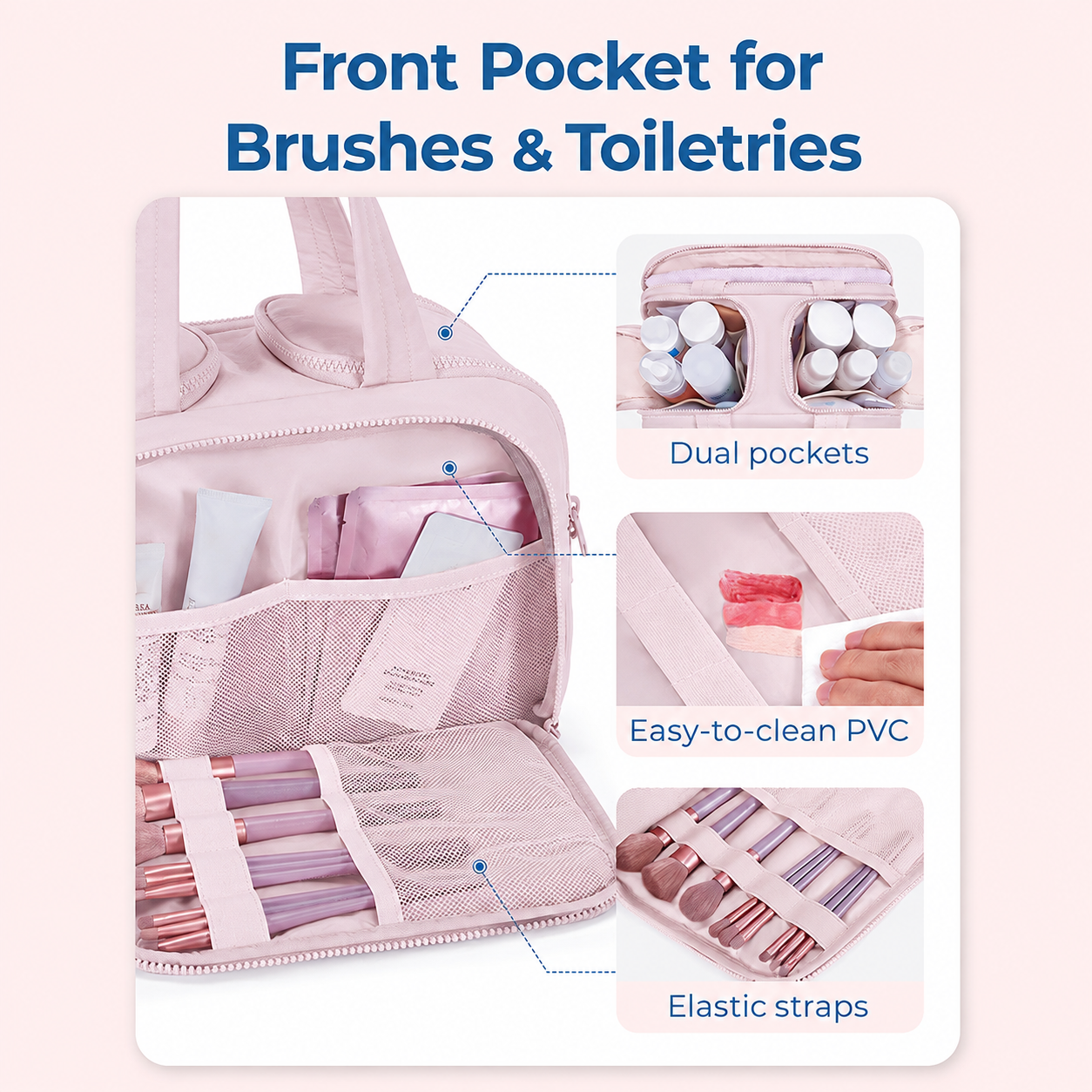 ✨ Large Travel Toiletry Bag for Women – Lightweight & Spacious 💄✈️