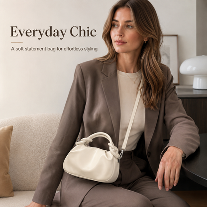 Ruched Handbag — Soft, Chic & Effortless