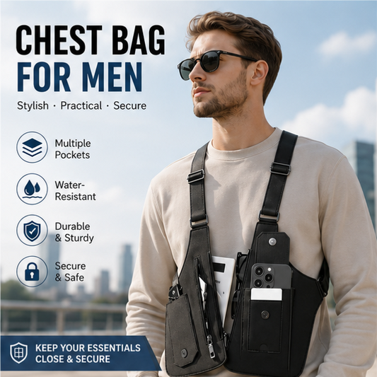 🚴 Men's Vintage Chest Rig Vest Bag