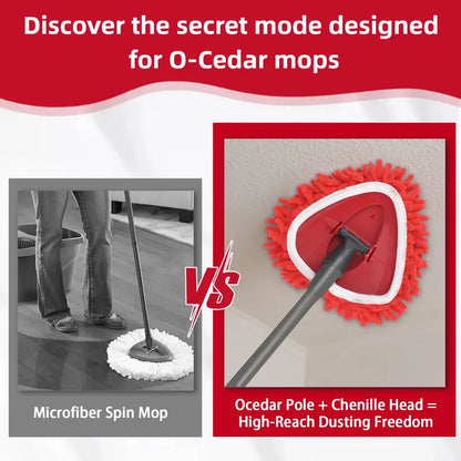 🔥 Turn Your Mop Into A High-Reach Dust Trap In 1 Second! 🧹✨（Dry cleaning collection tub and handle not included）