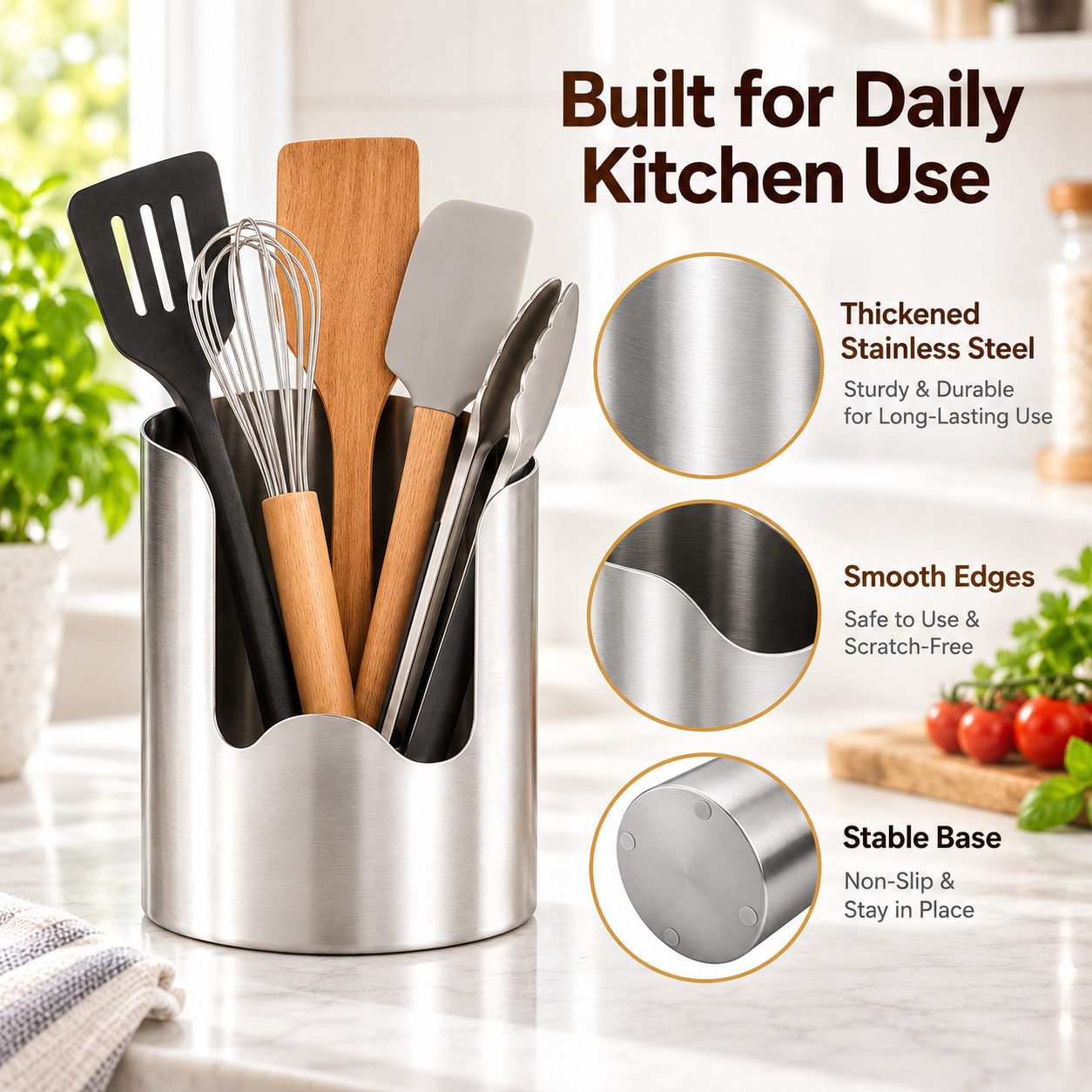 Stainless Steel Utensil Organizer