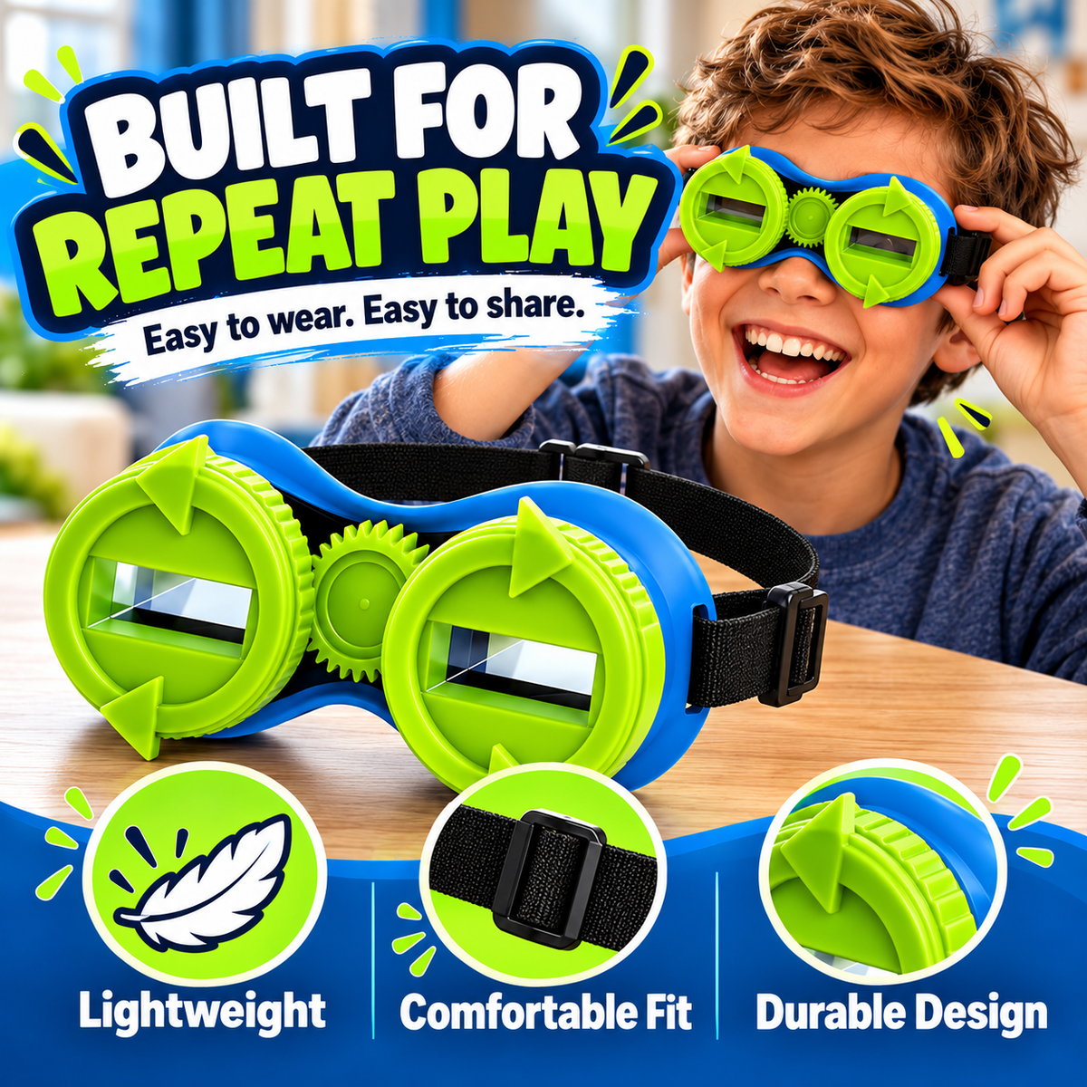 Upside-Down Vision Challenge Game with Reversing Goggles