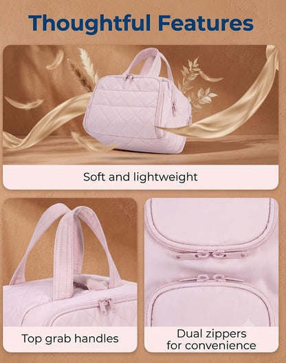 Large Capacity Wide-Open Travel Cosmetic Bag