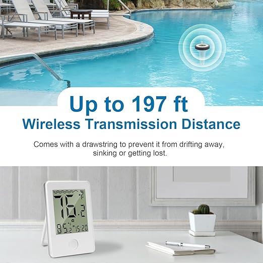 🌊📱Crystal Clear Temp at a Glance: The Wireless Pool Thermometer Every Pool Owner Needs!