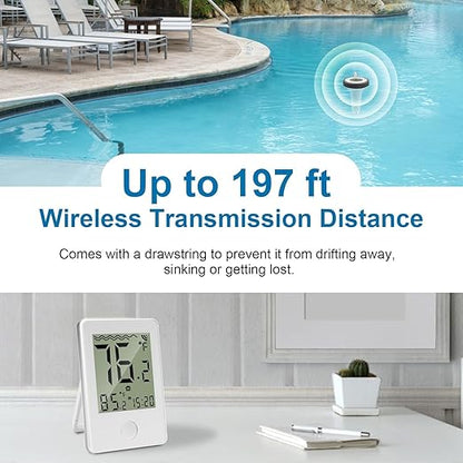 🌊📱Crystal Clear Temp at a Glance: The Wireless Pool Thermometer Every Pool Owner Needs!