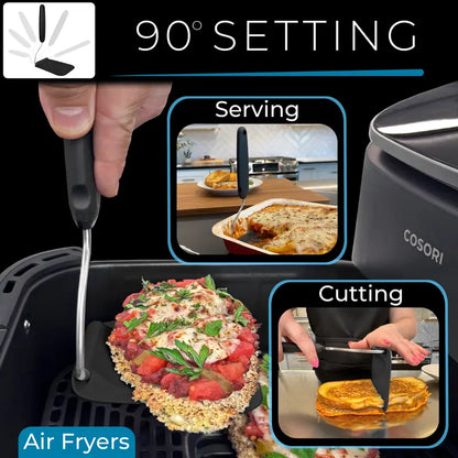🔥 The Anti-Awkward Spatula: The Ultimate Adjustable-Angle Kitchen Gadget That Fits Air Fryers, Griddles & Snatches Every Edge! 🍳📐