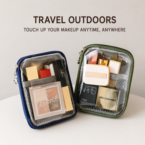 💄2-Pack Mini Makeup Bags with Compartments ✨