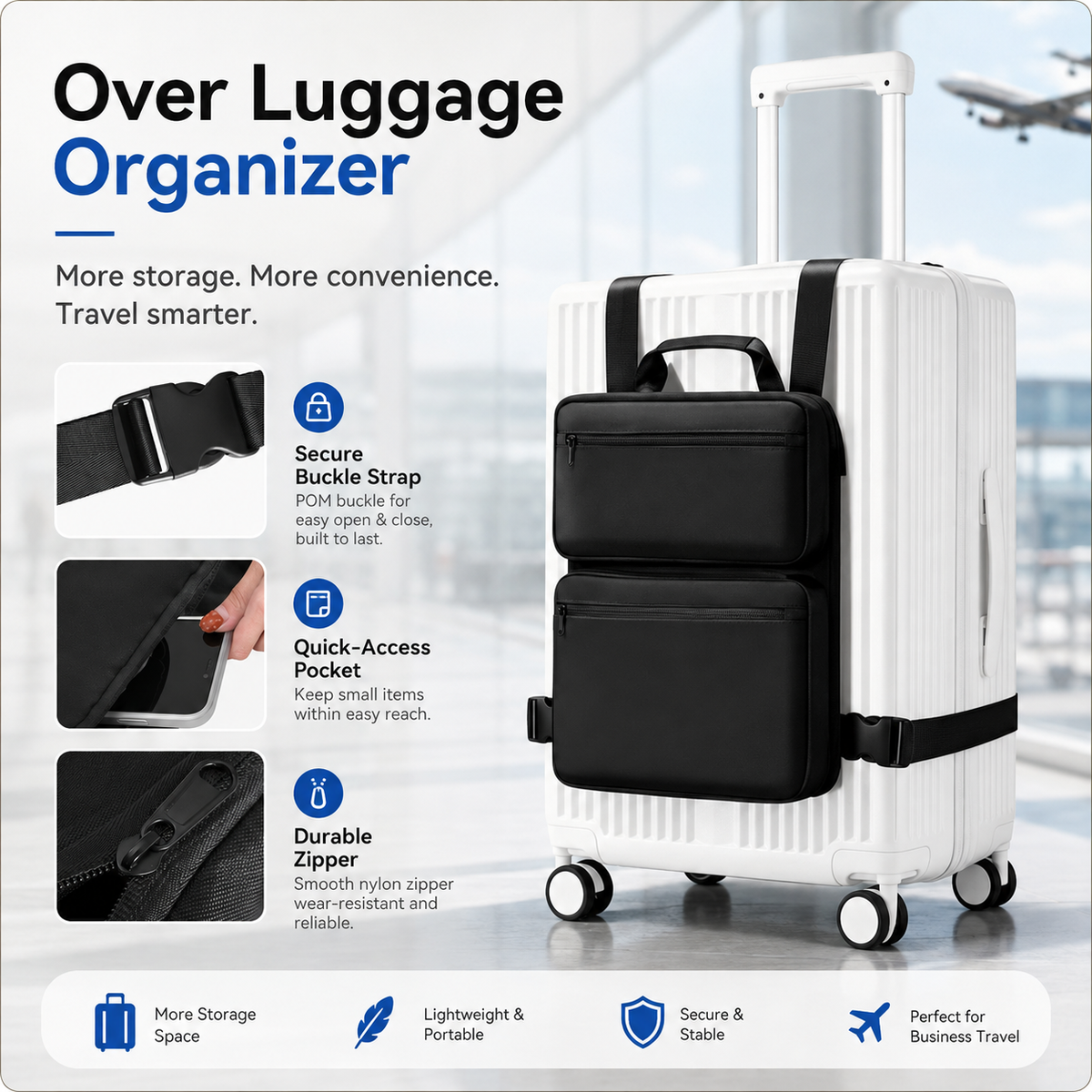 ✈️ Smart Business Travel Companion | Carry-On Laptop Bag, Large Capacity Business Handbag & Crossbody Travel Luggage Bag ✨