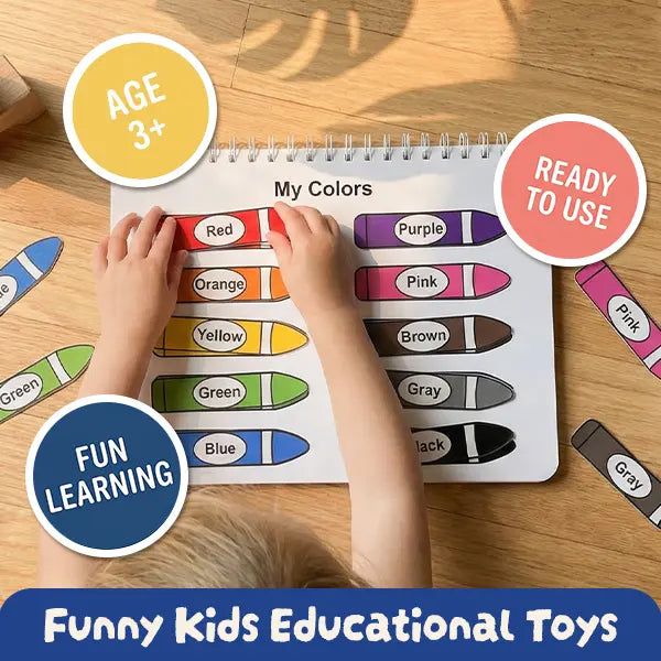 📚 Quiet Travel Genius | Montessori Busy Book with 30 Interactive Learning Activities, Bilingual Erasable Toddler Fine Motor Skills Toy ✨