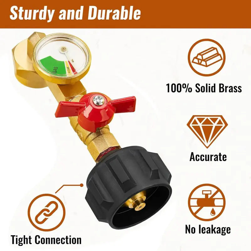 ⚡ Stop Burning Cash on 1lb Propane Bottles: The Heavy-Duty Refill Adapter with Built-In Safety Gauge & Shut-Off Valve! 🏕️🔧