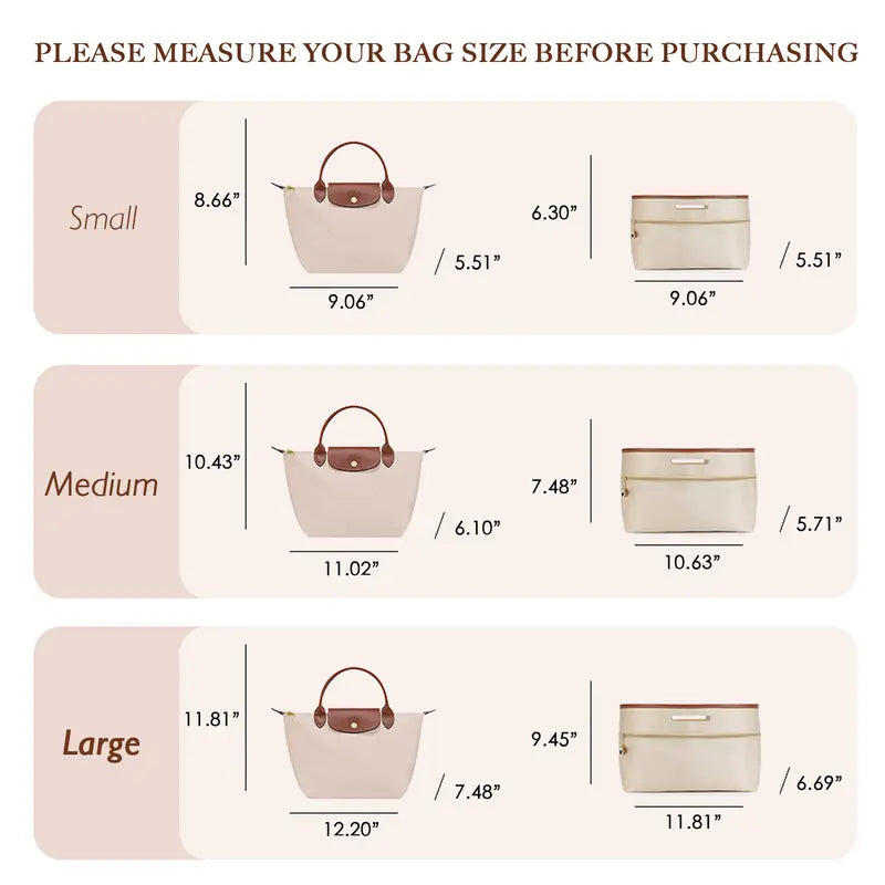 👜 Perfectly Organized Totes! | Satin Tote Bag Organizer Insert with Handles ✨