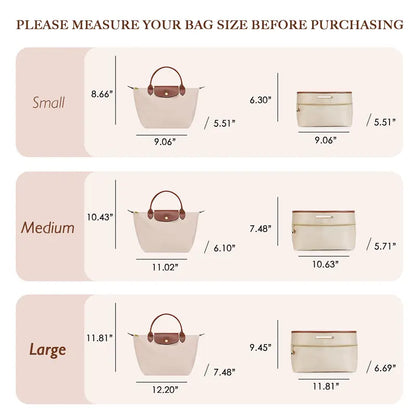👜 Perfectly Organized Totes! | Satin Tote Bag Organizer Insert with Handles ✨