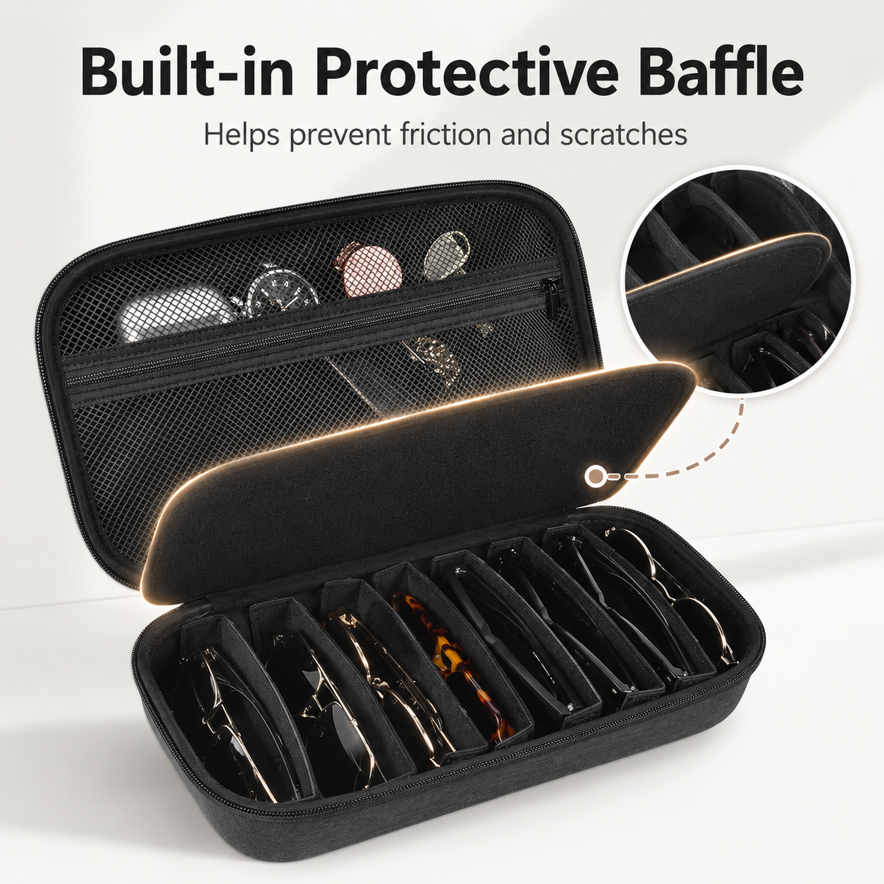Travel Sunglasses Organizer Case