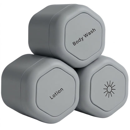 Three-Piece Portable Magnetic Travel Toilet Bottle Set