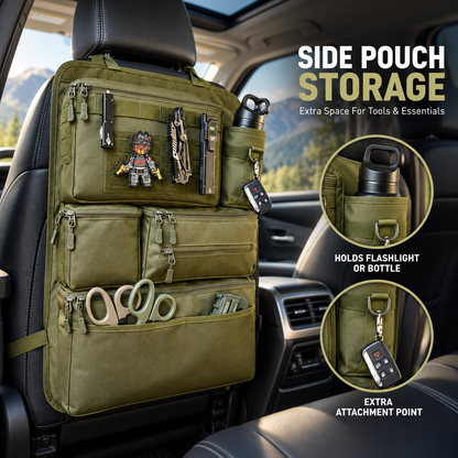 Tactical Car Seat Back Organizer – Multi-Pocket Storage